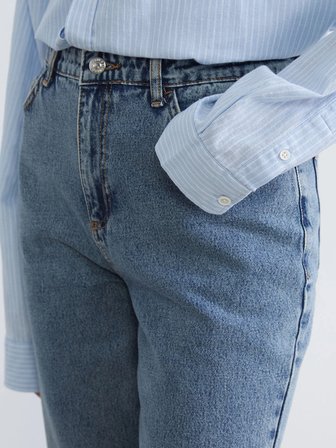 LCWAIKIKI Classic İndigo Wideleg Kadın Jean Pantolon