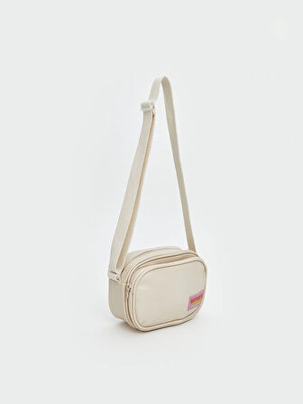 LCW ACCESSORIES Bej Deri Görünümlü Kız Çocuk Omuz Çantası