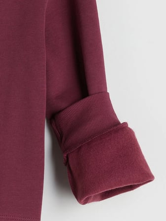 LCW Kids Mürdüm Bisiklet Yaka Baskılı Kız Çocuk Sweatshirt