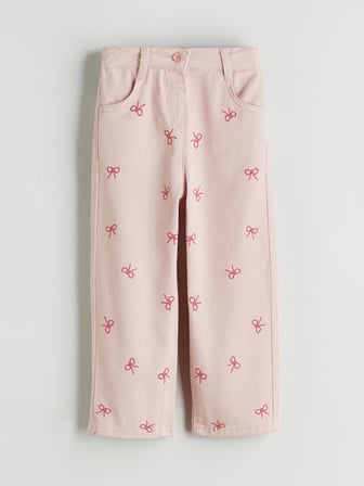 LCW Kids Pembe Beli Lastikli Kız Çocuk Pantolon