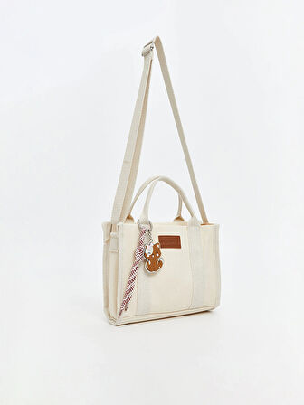 LCW ACCESSORIES Ekru Kanvas Kız Çocuk Omuz Çantası