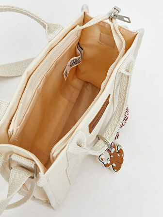 LCW ACCESSORIES Ekru Kanvas Kız Çocuk Omuz Çantası