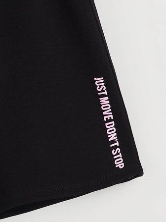 LCW Kids Siyah Beli Lastikli Kız Çocuk Şort