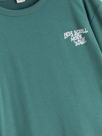 LCW Kids Petrol Bisiklet Yaka Erkek Çocuk Sweatshirt