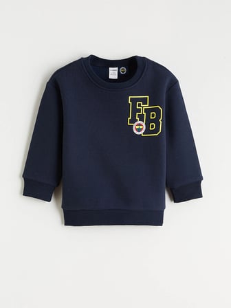 LCW Kids Lacivert Fenerbahçe Baskılı Erkek Çocuk Kalın Sweatshirt ve Eşofman Altı