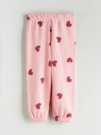 LCW Kids Pembe Beli Lastikli Kız Çocuk Jogger Eşofman Alt