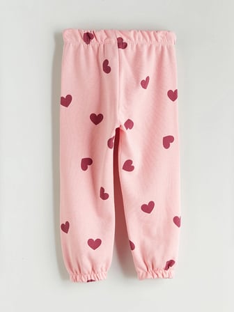 LCW Kids Pembe Beli Lastikli Kız Çocuk Jogger Eşofman Alt
