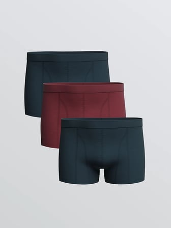LC WAIKIKI Bordo Standart Kalıp Pamuklu Esnek Erkek Boxer 3'lü