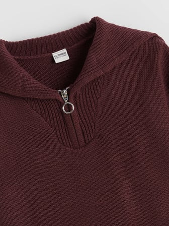 LCW Kids Mürdüm Polo Yaka Kız Çocuk Kazak