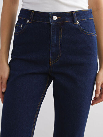 LCW Modest İndigo Flare Kadın Jean Pantolon
