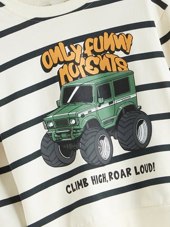 LCW Kids Bej Bisiklet Yaka Erkek Çocuk Sweatshirt Ve Eşofman Alt