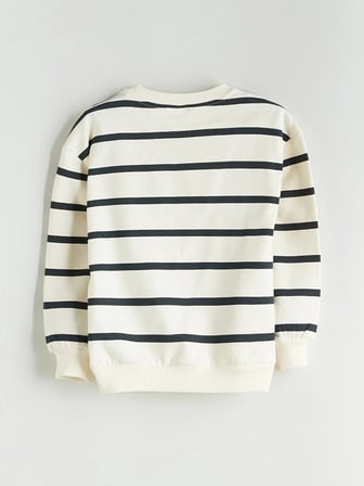 LCW Kids Bej Bisiklet Yaka Erkek Çocuk Sweatshirt Ve Eşofman Alt