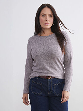 LCWAIKIKI Basic Pembe Bisiklet Yaka Kadın Body