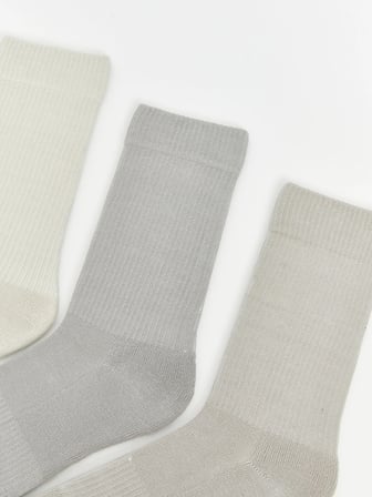 LCW ACCESSORIES Gri Erkek Soket Havlu Çorap 5'li