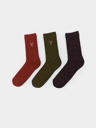 LCW ACCESSORIES Haki Erkek Soket Havlu Çorap 3'lü