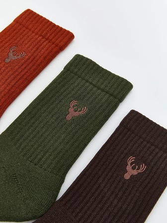 LCW ACCESSORIES Haki Erkek Soket Havlu Çorap 3'lü