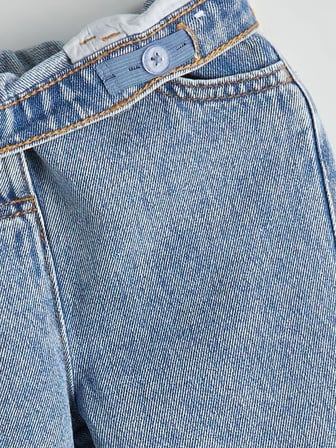 LCW Kids Mavi Nakışlı Kız Çocuk Jean Pantolon