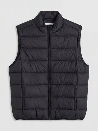 XSIDE Siyah Slim Fit Dik Yaka Erkek Şişme Yelek