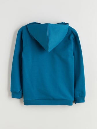 LCW Kids Petrol Kapüşonlu Brawl Stars Baskılı Erkek Çocuk Sweatshirt