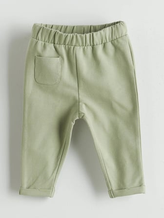 LCW baby Ekru Çiçekli Kız Bebek Sweatshirt Ve Pantolon 2'li Takım