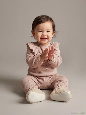 LCW baby Kahverengi Fırfır Detaylı Kız Bebek Tulum