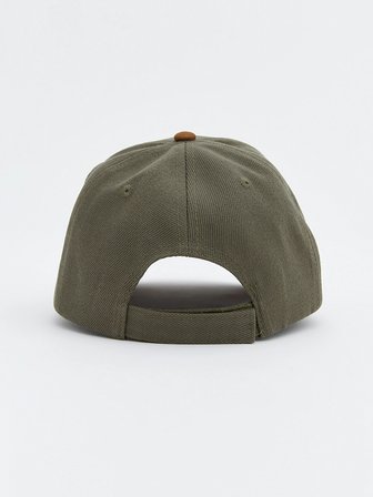 LCW ACCESSORIES Haki Nakışlı Erkek Kep Şapka