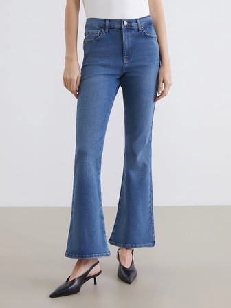 LCW Jeans İndigo Flare Kadın Jean Pantolon