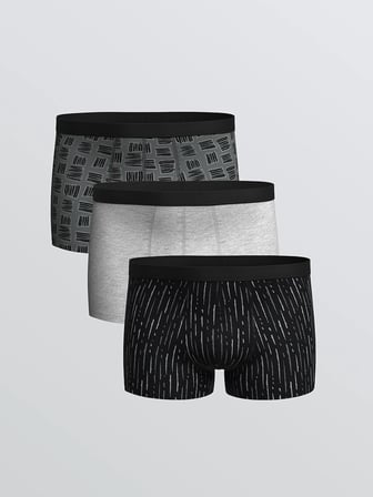 LC WAIKIKI Gri Standart Kalıp Pamuklu Esnek Erkek Boxer 3'lü