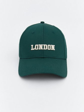 LCW ACCESSORIES Yeşil Yazı Nakışlı Kadın Kep Şapka