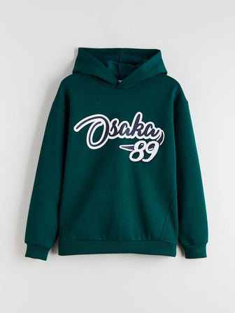 LCW Kids Yeşil Kapüşonlu Erkek Çocuk Sweatshirt