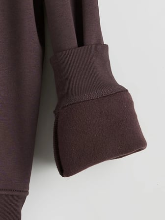 LCW Kids Mürdüm Bisiklet Yaka Baskılı Kız Çocuk Kalın Sweatshirt