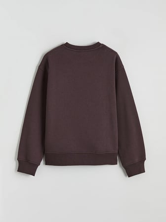 LCW Kids Mürdüm Bisiklet Yaka Baskılı Kız Çocuk Kalın Sweatshirt