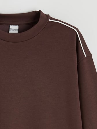 LCW Kids Mürdüm Bisiklet Yaka Kız Çocuk Kalın Sweatshirt