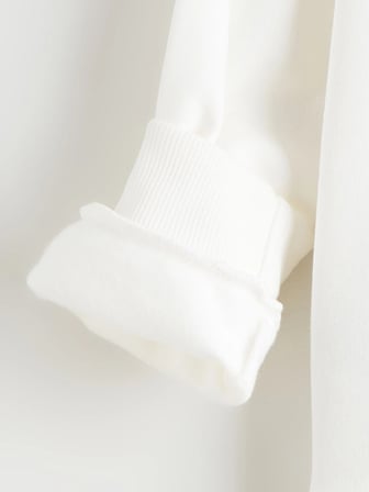 LCW Kids Ekru Bisiklet Yaka Fiyonk Baskılı Kız Çocuk Sweatshirt