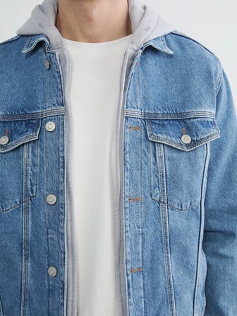 LCW Jeans İndigo Standart Kalıp Kapüşonlu Erkek Jean Mont