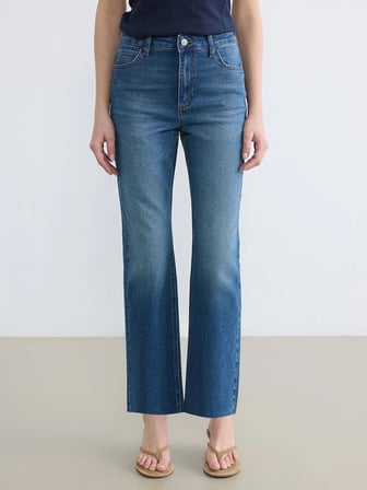 LCW Jeans İndigo Crop Flare Kadın Jean Pantolon