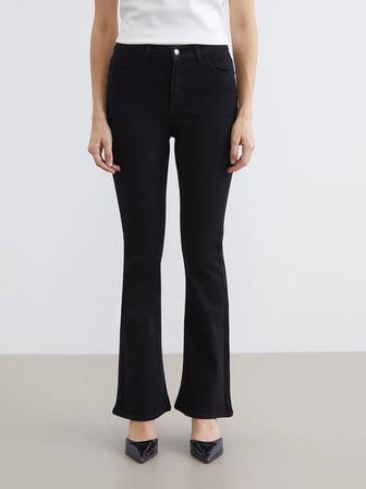 LCW Jeans Siyah Flare Kadın Jean Pantolon