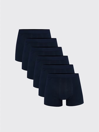 LC WAIKIKI Lacivert Standart Kalıp Pamuklu Esnek Erkek Boxer 7'li