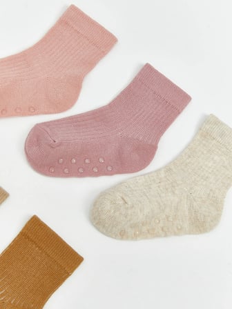 LCW baby Lila Basic Kız Çocuk Soket Çorap 5'li