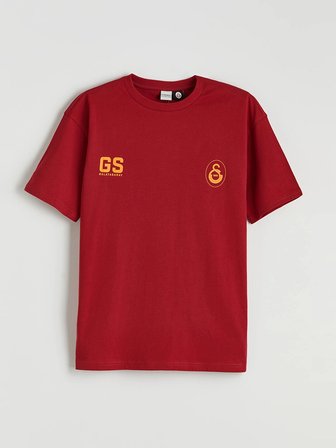 LCW Kids Kırmızı Galatasaray Baskılı Erkek Çocuk Tişört
