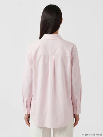 LCW EVERYDAY Pembe Çizgili Kadın Gömlek Tunik