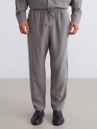 XSIDE Gri Rahat Kalıp Gabardin Erkek Pantolon