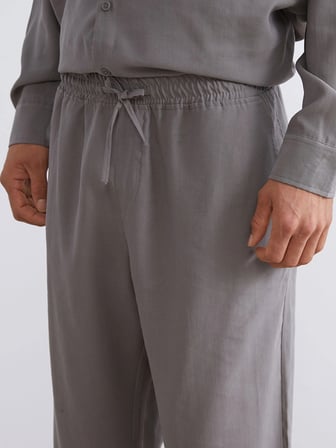 XSIDE Gri Rahat Kalıp Gabardin Erkek Pantolon
