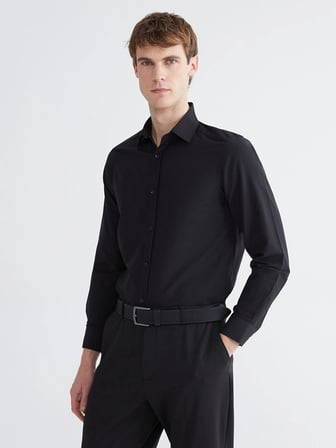 LCW BUSINESS Siyah Slim Fit Erkek Gömlek