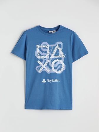 LCW Kids Mavi Erkek Çocuk PlayStation Baskılı Şortlu Pijama Takımı