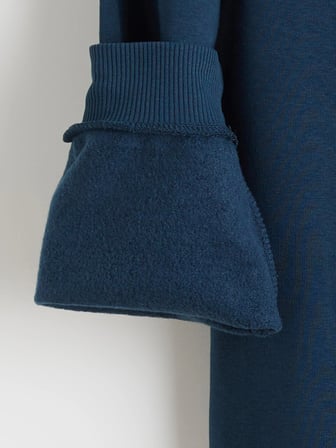 LCW Kids Petrol Bisiklet Yaka Baskılı Erkek Çocuk Sweatshirt