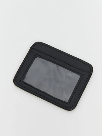 LCW ACCESSORIES Siyah Deri Görünümlü Erkek Cüzdan
