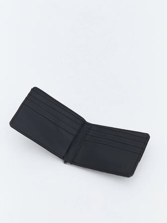 LCW ACCESSORIES Siyah Deri Görünümlü Erkek Cüzdan