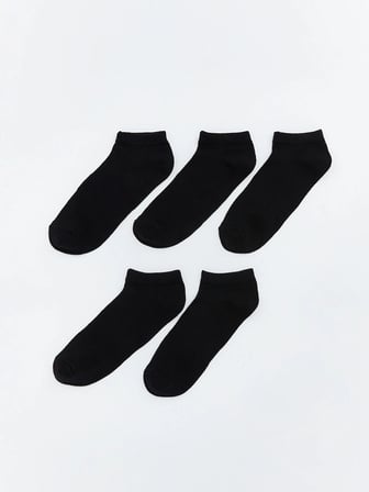 LCW ACCESSORIES Siyah Erkek Patik Çorap 5'li