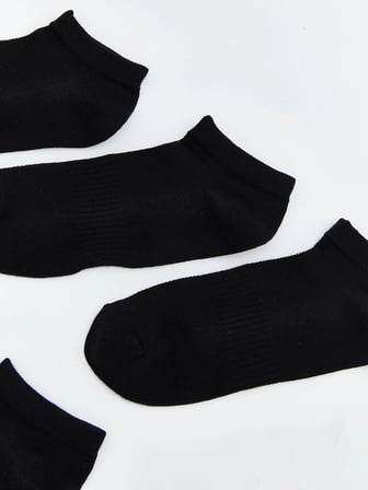 LCW ACCESSORIES Siyah Erkek Patik Çorap 5'li